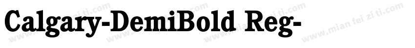 Calgary-DemiBold Reg字体转换